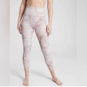 Athleta‎ Elation Snow Dye 7/8 Tight Rosario Pink Wicking Leggings Women’s S